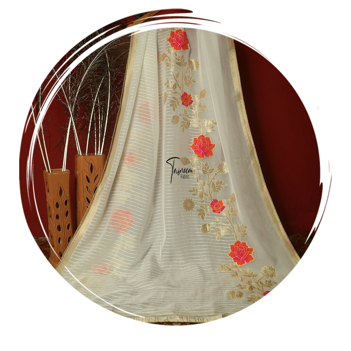 Mulmul Organza Tarang Black Dupatta main image 1