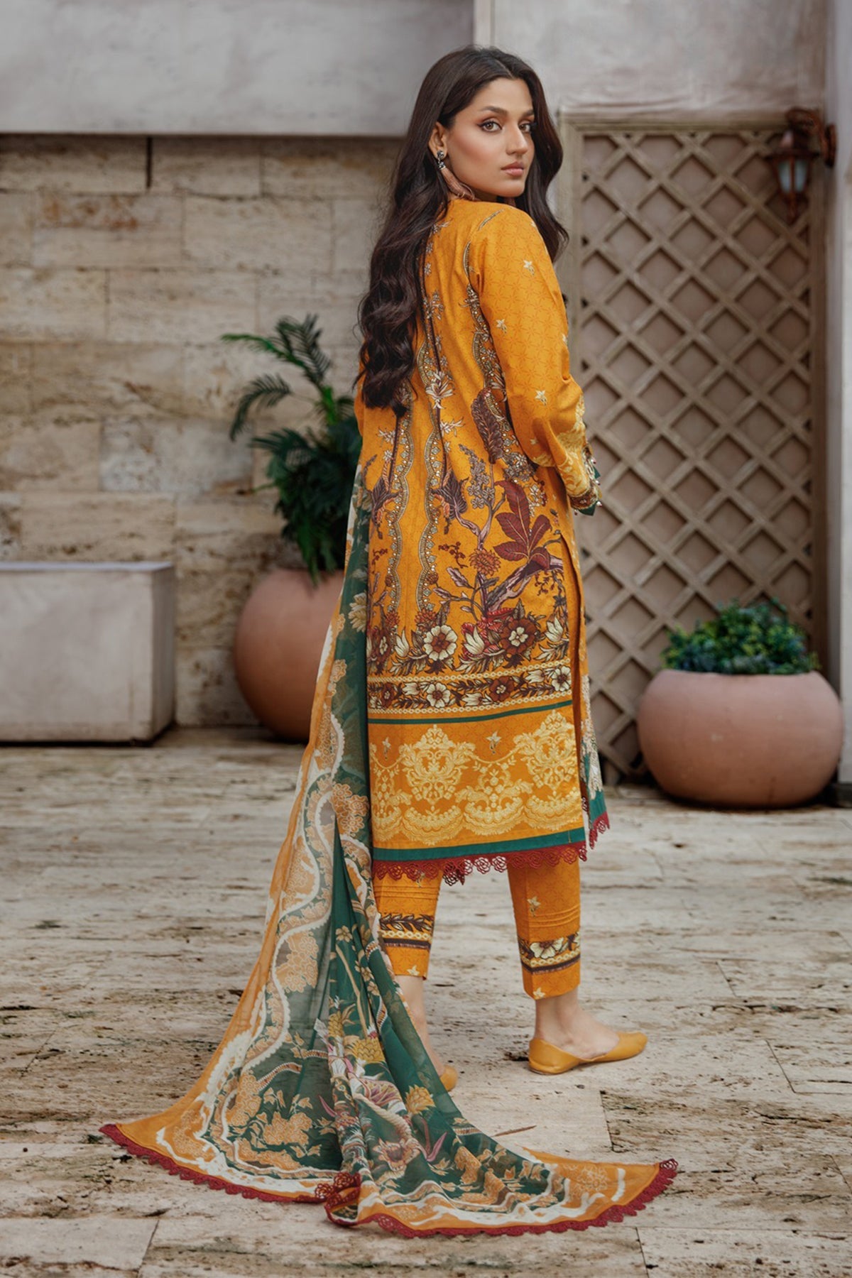 Dastaan - Cambric 3Pcs Unstitch Suit - Tasneem Fabrics