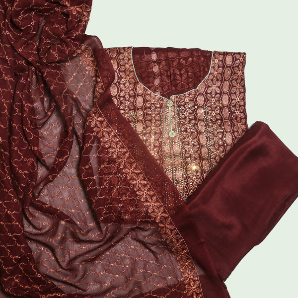 Embroidered Baarish Suit Unstitched-FBEM0000476
