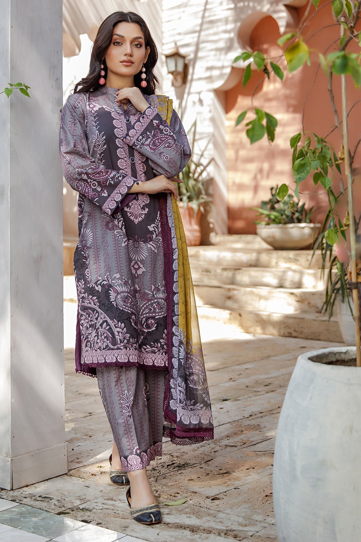 Dastaan - Cambric 3Pcs Unstitch Suit - Tasneem Fabrics