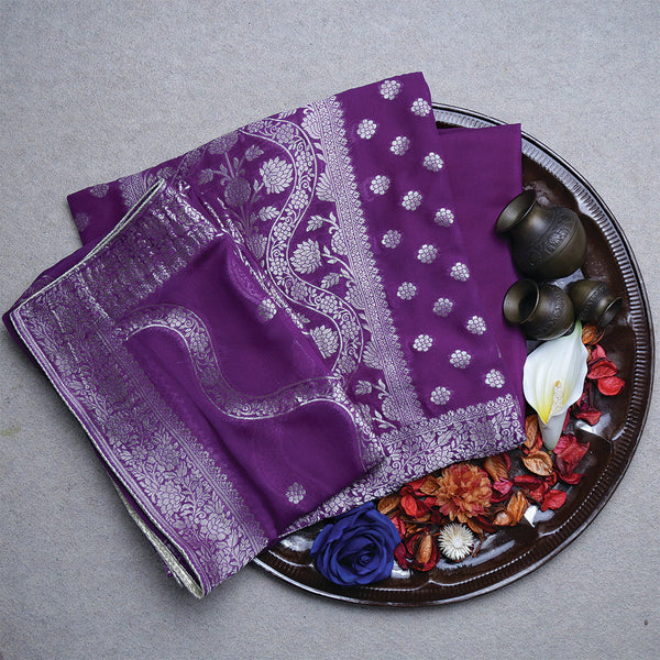 Pure Zari Tissue Grip Zari Jacquard-FGDS0001878 - Tasneem Fabrics