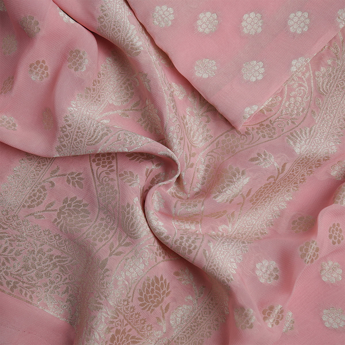 Pure Zari Tissue Grip Zari Jacquard-FGDS0001872 - Tasneem Fabrics