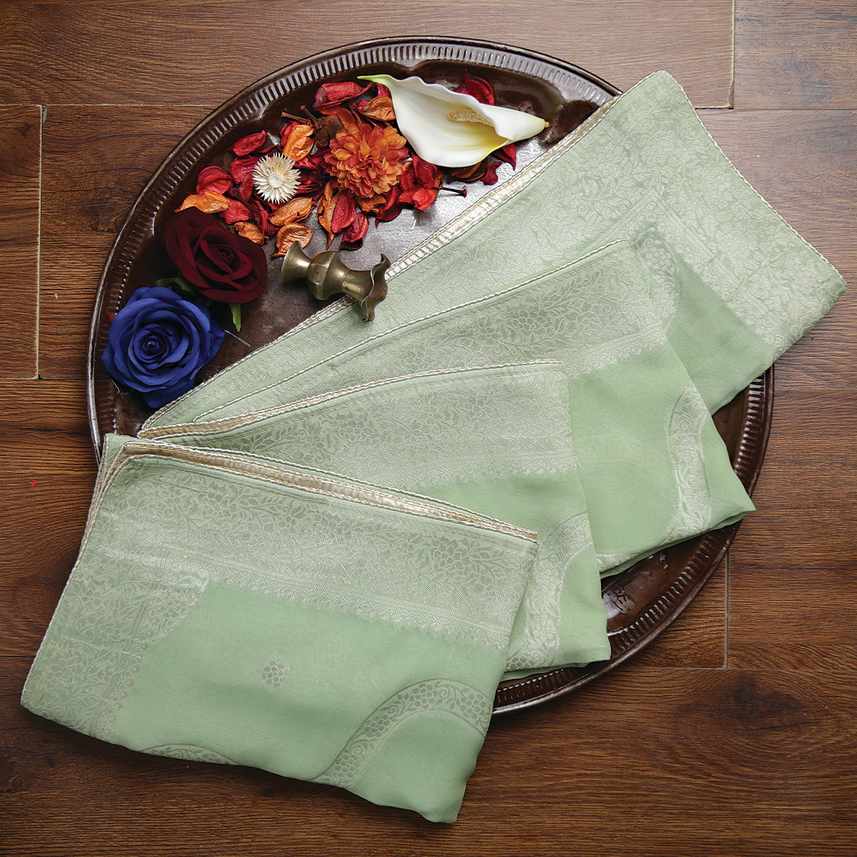 Pure Zari Tissue Grip Zari Jacquard-FGDS0001876 - Tasneem Fabrics