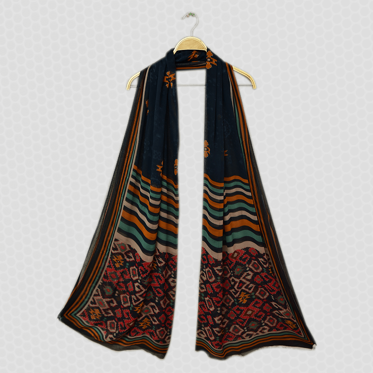 Printed Crinkle Dupatta-MDPR0003523