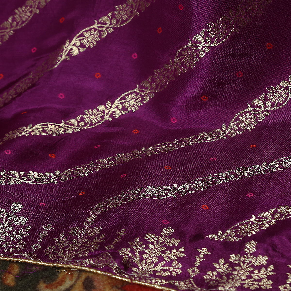 FBDY0002833-Matka Silk Zari Jacq Meena - Tasneem Fabrics