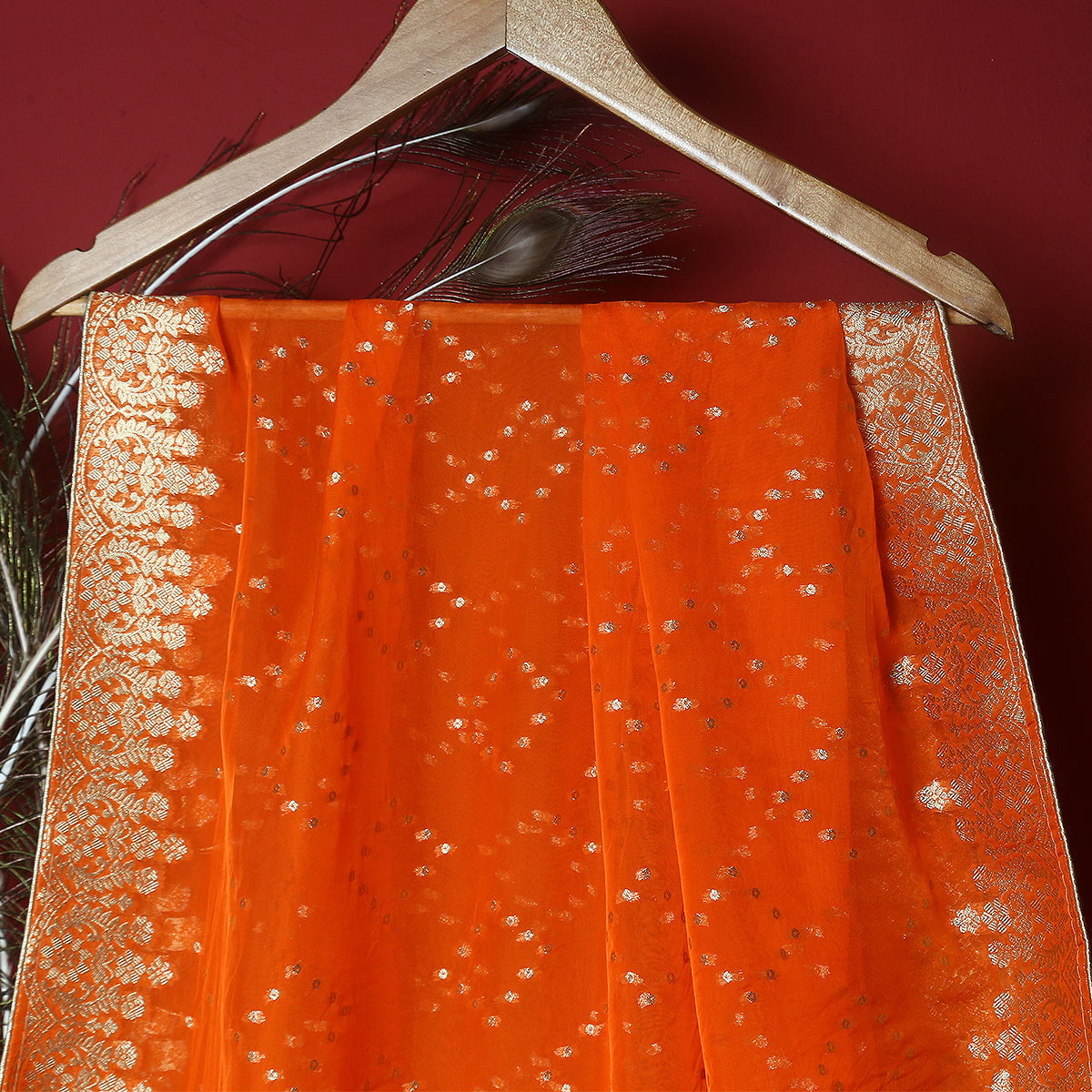 FBDY0002801-Pure Chiffon Zari Jacq - Tasneem Fabrics