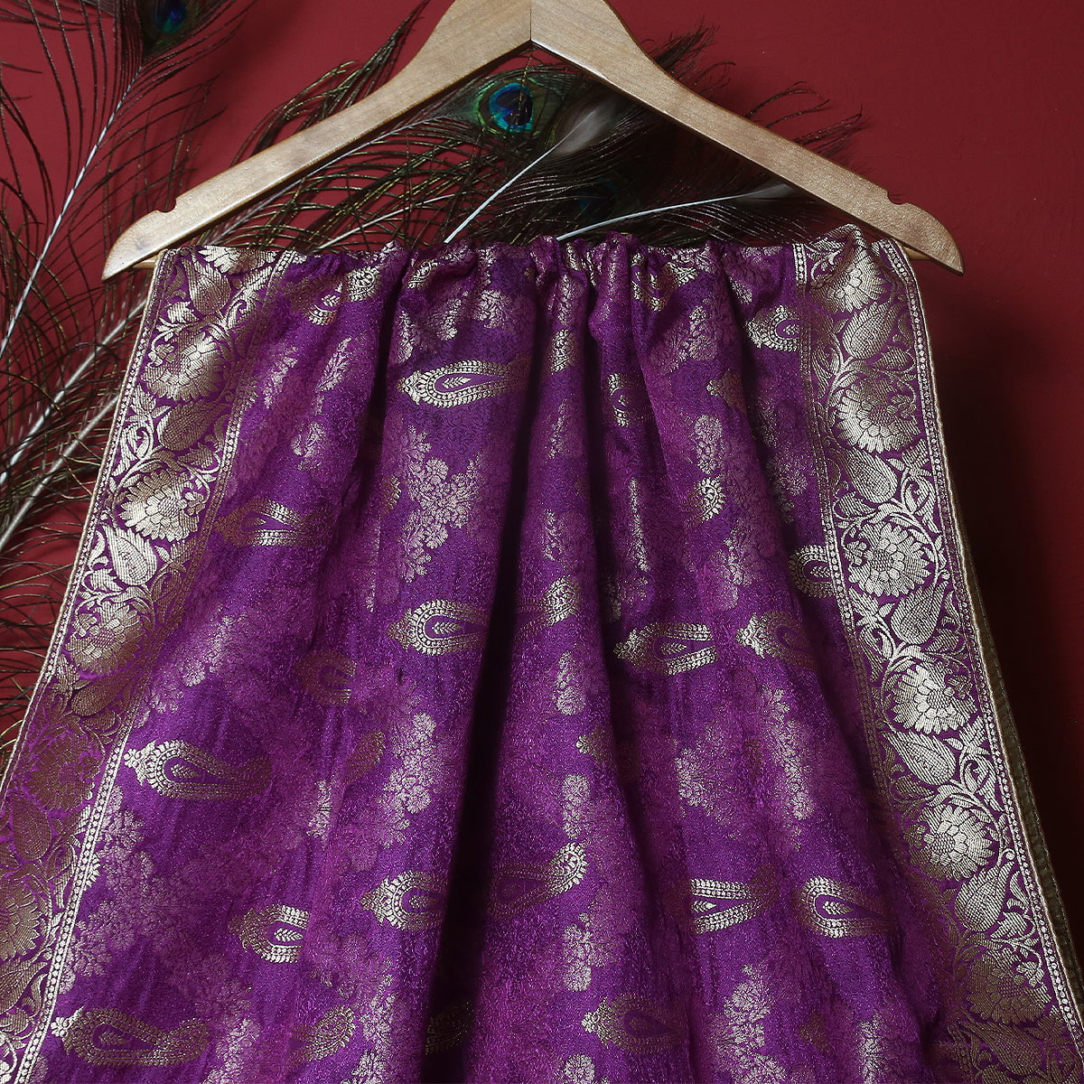 FBDY0002696-Pure Gaji Silk Jacquard - Tasneem Fabrics
