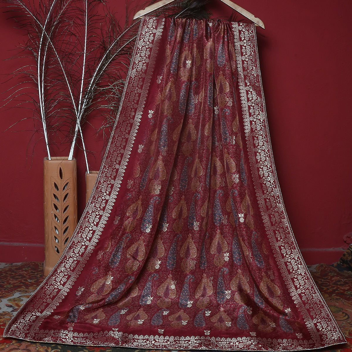Pure Raw Silk Jacquard-FBPR0002500 - Tasneem Fabrics